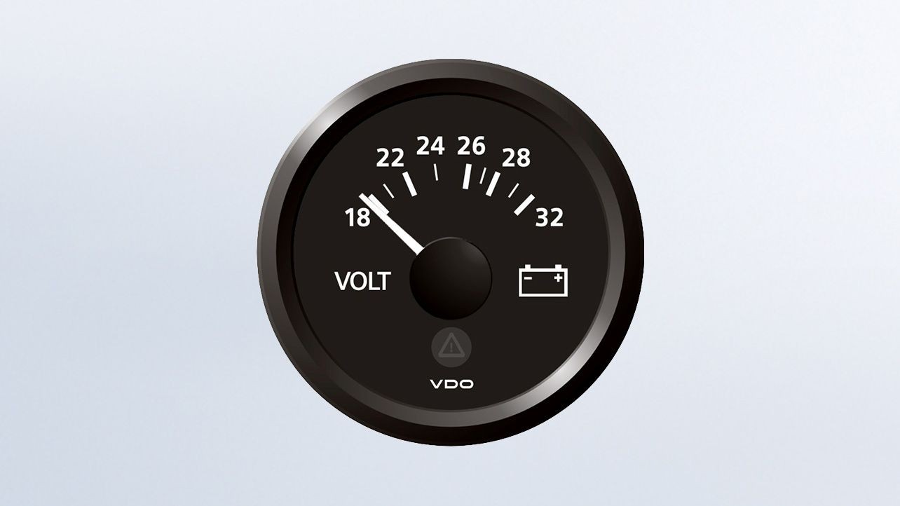 VDO Voltmeter 24V 52Ø 18-32V