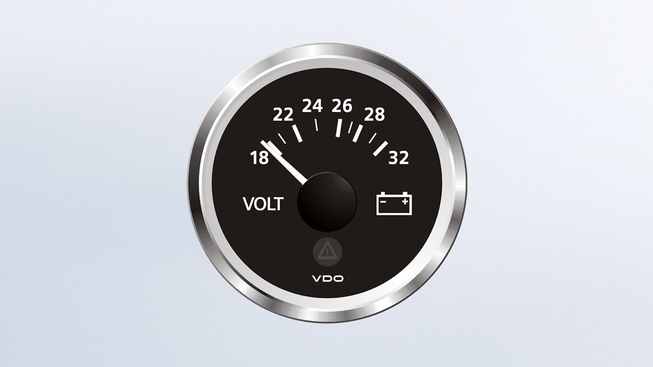 VDO Voltmeter 24V 52Ø 18-32V