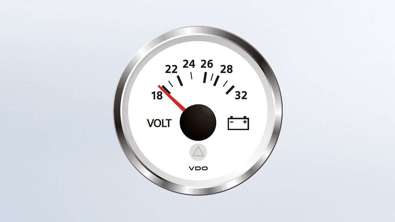 VDO Voltmeter 24V 52Ø 18-32V